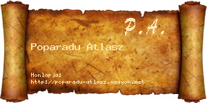 Poparadu Atlasz névjegykártya